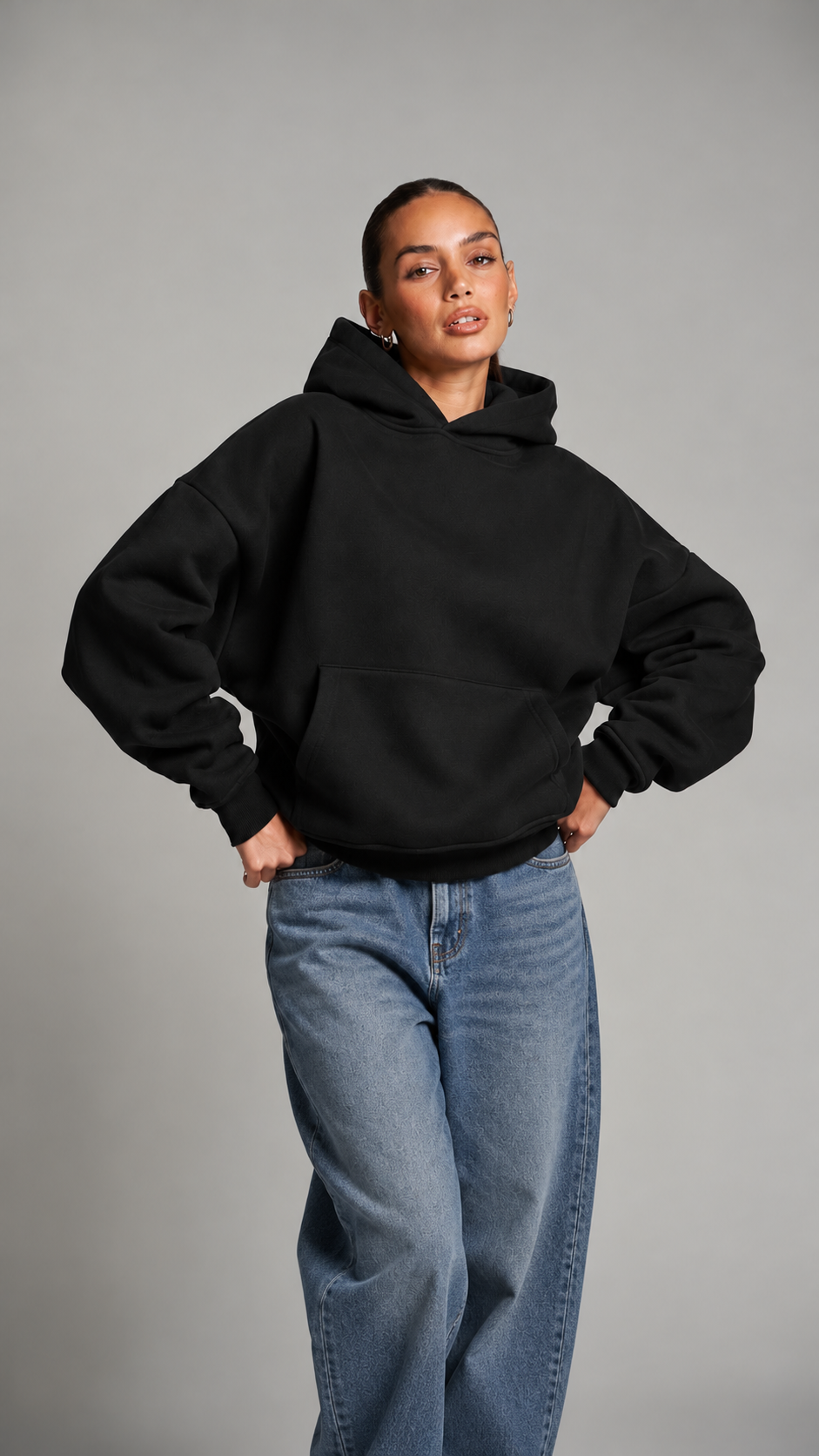 Sweat à Capuche Oversize – 100 % Coton - Femme