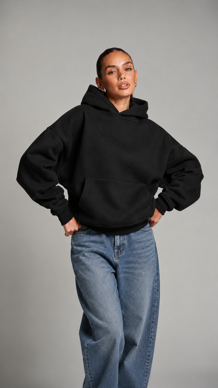 Sweat à Capuche Oversize – 100 % Coton - Femme