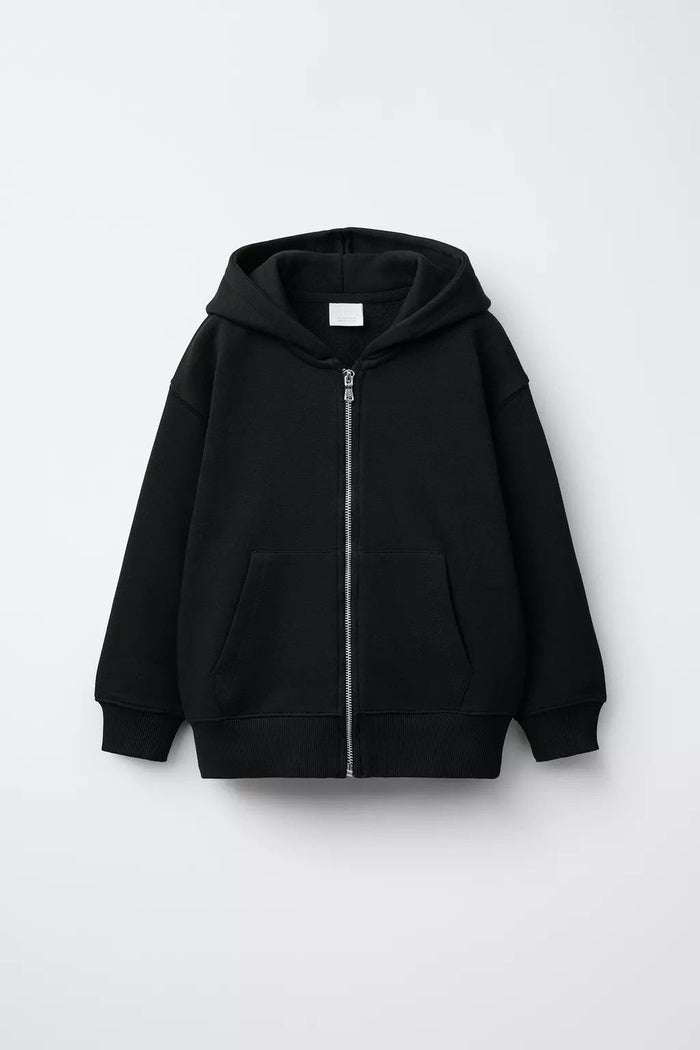 Sweat à Capuche Zippé Oversize Unisexe – 100 % Coton